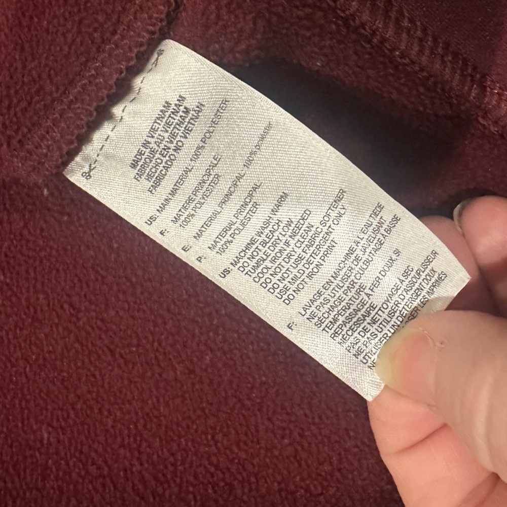 Like NEW! Adidas Climawarm L Burgundy and Gray Hooded Jacket full zip - Picture 5 of 7